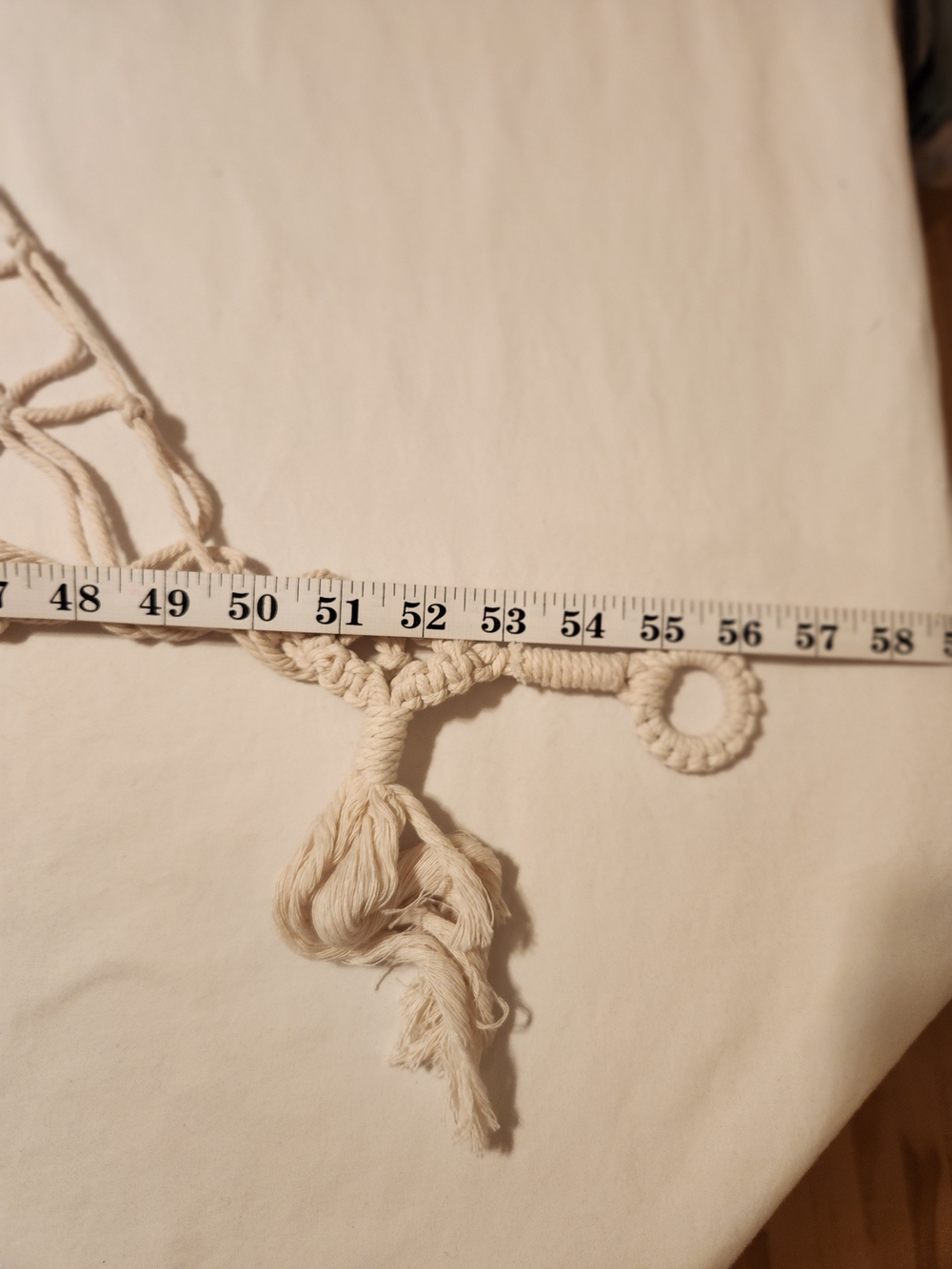 Macrame Stuffed Animal Toy Hammock Corner Storage Boho Nursery Cream - Picture 2 of 4